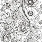Therapeutic Paisley Floral Coloring Sheet