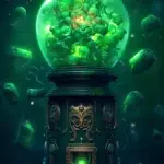 Demonic Magic Medieval Green Fire