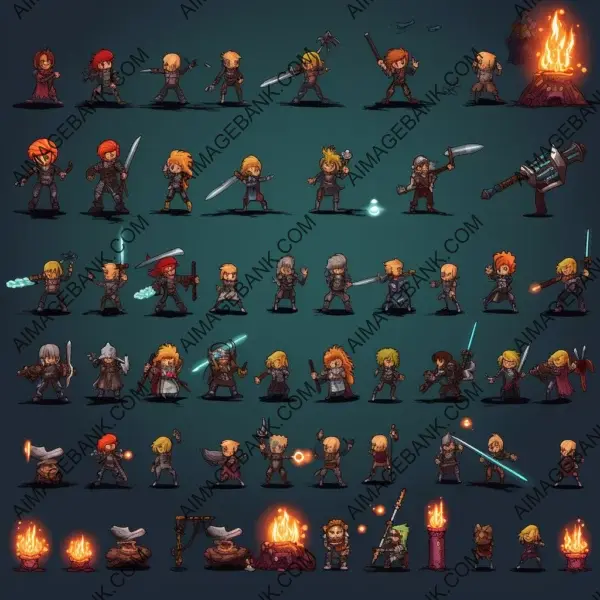 Creating sprite sheet with animated sequences | Aimagebank