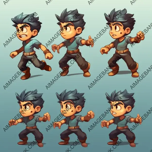 Creating attack sprites with various poses and expressions | Aimagebank